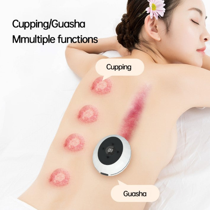12 Levels Electric Intelligent Scraping Cupping Device - Black